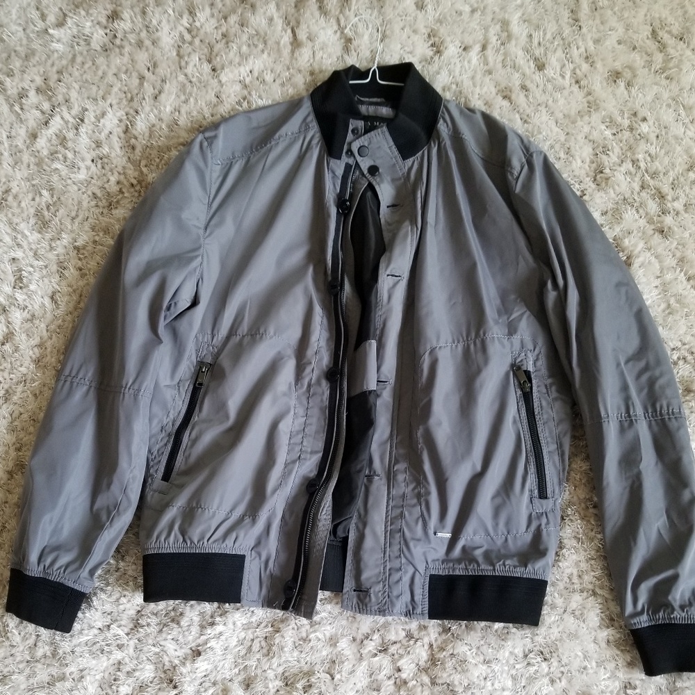 Light grey Zara mens bomber jacket size large